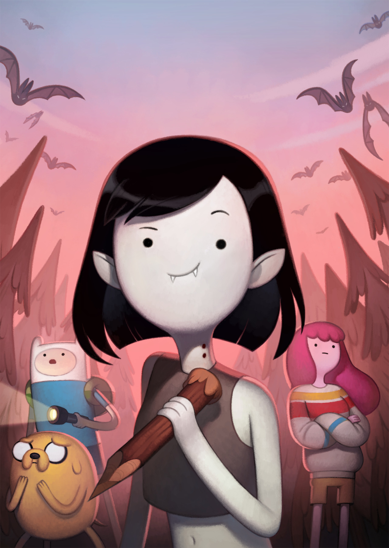 Adventure Time: Stakes DVD cover artwork designed and painted by character &amp;