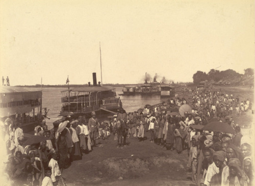 British forces land in Mandalay, Burma/Myanmar, November 1885, near the end of the Third Anglo-Burme
