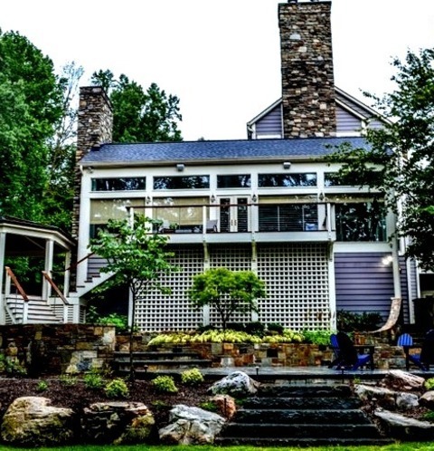Contemporary Deck In BaltimoreInspiration For A Large Contemporary Backyard Deck Remodel With A Fire
