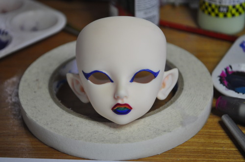 cenricthecerberus:mintyliciousbjd:cenricthecerberus:Face-up Attempt #82 - Keshet (Kid Delf Wintery 2