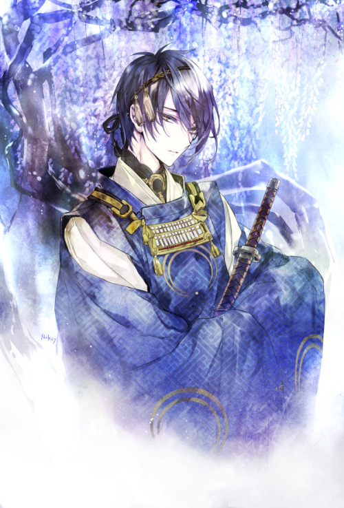 anime-fanarts:  Characters: Mikazuki & TsurumaruGame: Touken Ranbu 1   2 by nokcy|日曜日区フ53a (id 2716677) | ※ Reprint with permission 