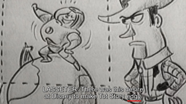 OK I might have found   the inspiration for Succession’s Roys in the Pixar documentary about how Disney almost killed Pixar   before     they   even   took off by   forcing   them   to first make   toy   story more “edgy” and   then telling them to stop production and fire people because edginess ruined the story #toy story#pixar#Disney#succession