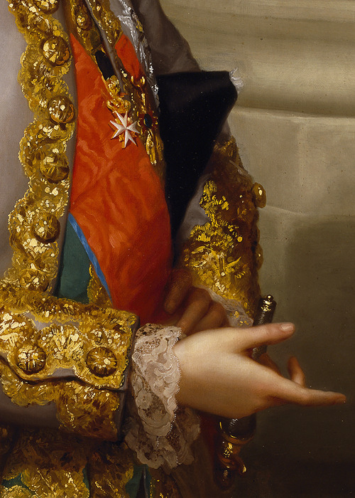 sophistae:Anton Raphael Mengs, Infante Gabriel of Spain (detail), ca. 1765-7 (x)