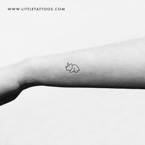 Minimalist triceratops temporary tattoo, get it here ► https://bit.ly/3blkvTd