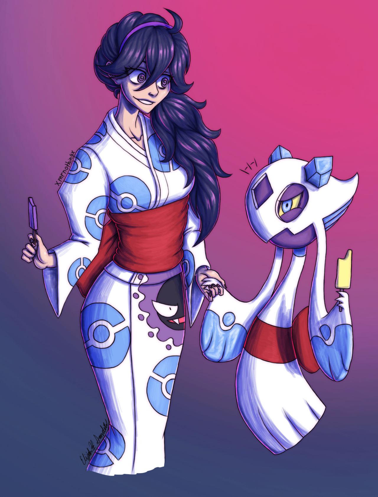 xmrnothingx: Hex Maniac and Froslass from Pokemon I just wanted to make a color version