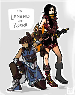 beroberos:  It’s finalfantasy! Korra again, but this time with finalfantasy! Asami because you guys know these two make a badass duo ;D I really can’t think of anything to draw :(  O oO &lt;3