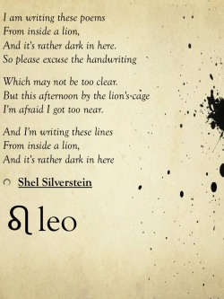 Astrolocherry:shel Silverstein For Leo 