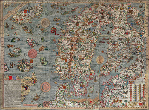 Map of the Sea (1572) by Olaus MagnusHow eclectic&hellip; Carta Marina is one of the earliest ac