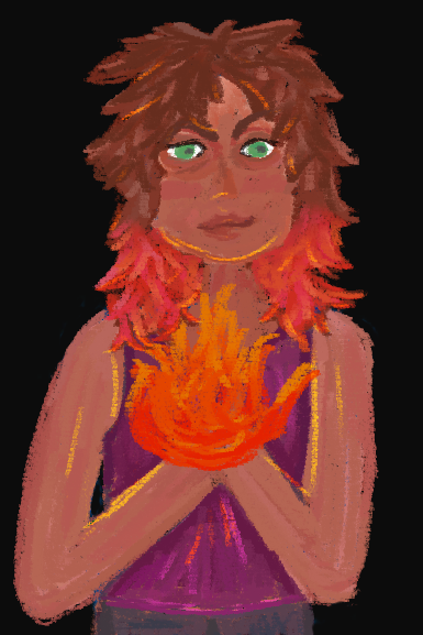 @sevenspires asked for uhhh warm colors so i drew their oc kala! this turned out way less warm than 