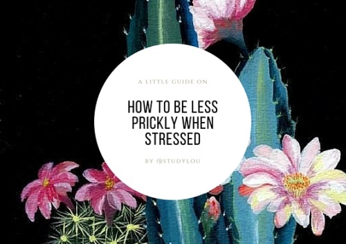 studylou: How to be less prickly when stressed We’ve all been there. Feeling so stressed that you ta