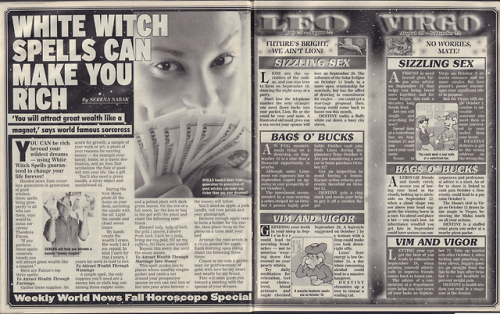  Your weekly horoscope from Weekly World News September 13, 2004 