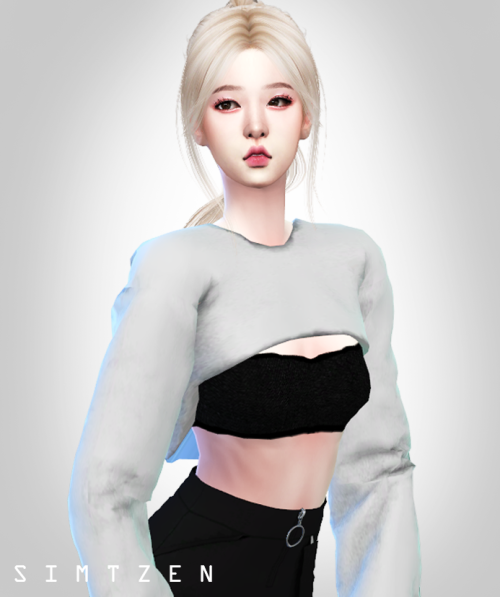 Download Sims 4 CC : Rosé On The Ground Dance Practice OutfitOn The Ground Sweater Acc ⇣⇣⇣⇣⇣New mesh