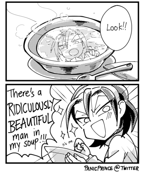 panicprince:this is why you’re eating alone, Toudou.