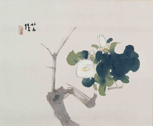 iamjapanese:Happy Belated Birthday,  @yama-batoTAKEUCHI Seihō（竹内 栖鳳 Japanese, 1864-1942）玉椿　camellia 