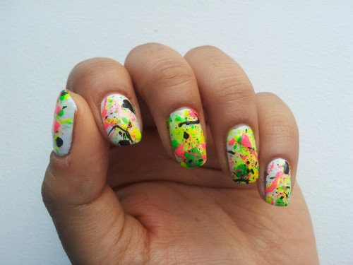 Did my first splatter mani the other day. Entered them in a competition&hellip; Didnt win, oh we