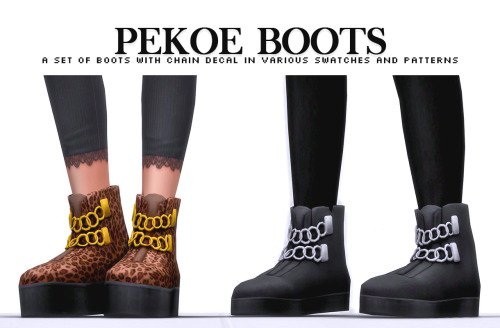 Pekoe Boots  by @nucrestsBasically I really like those one pair of shoes from Get Famous and th