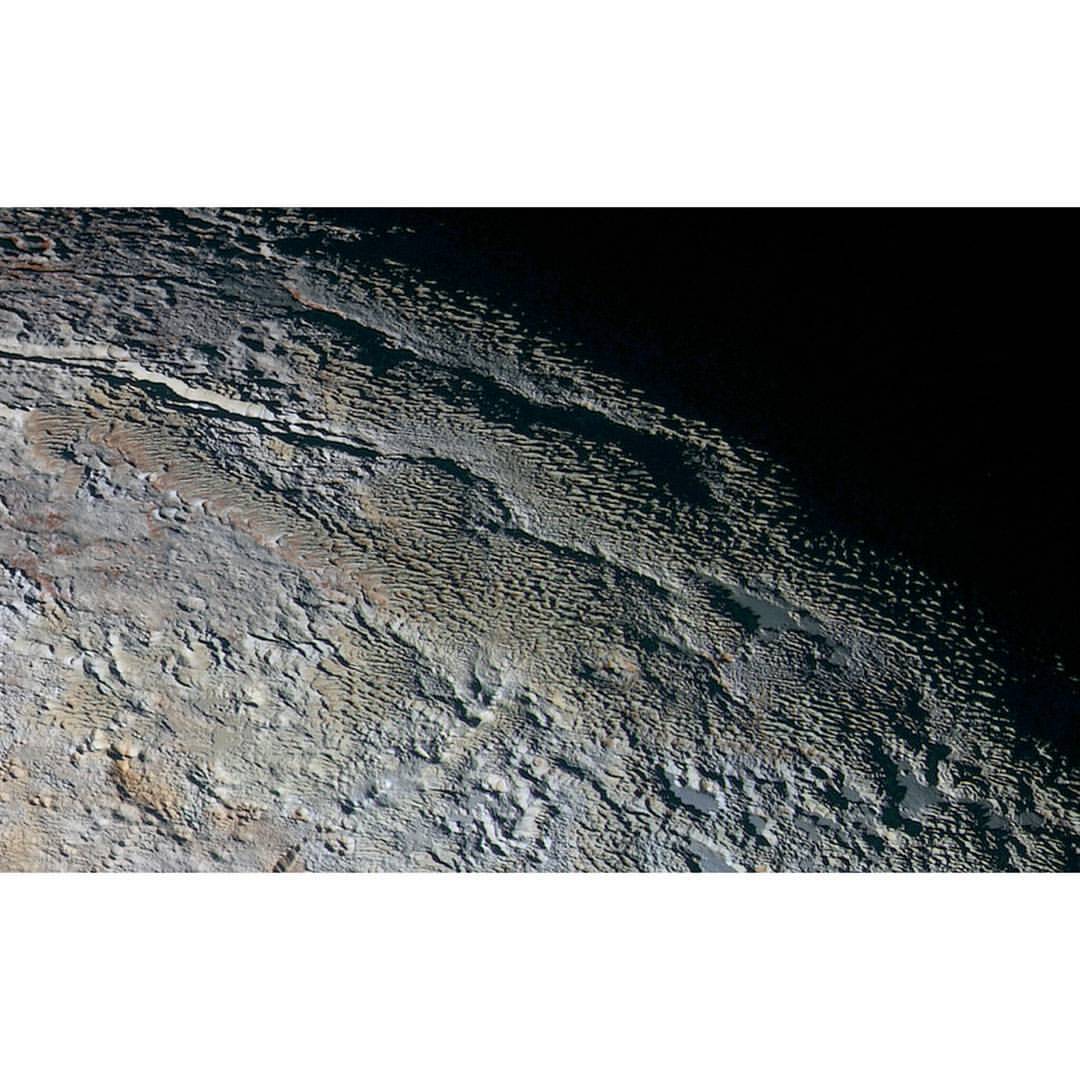 Pluto&rsquo;s Snakeskin Terrain #nasa #apod    #pluto #snakeskin #terrain #Mountains