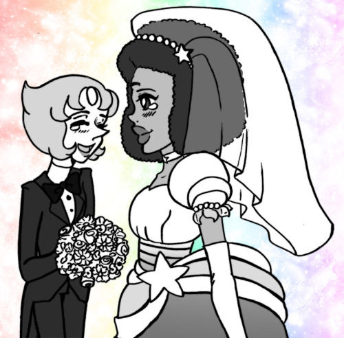 harinezumiko:  Pearl in a tux means she’s obviously marrying Garnet, right? Of course right.   Don’t take my dreams from me Crewniverse, let my OTP get married.   For @808lhr!   Commissions are open! / Patreon!  