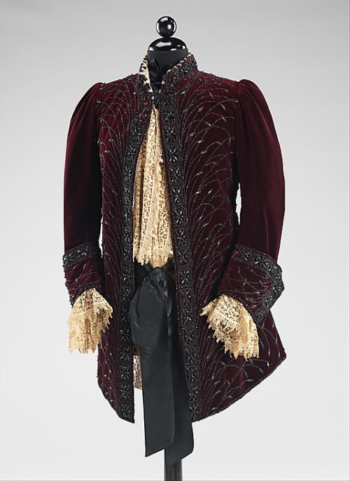 ravensquiffles:Silk evening jacket by House of WorthSilk with jet beadingc. 1890The Met