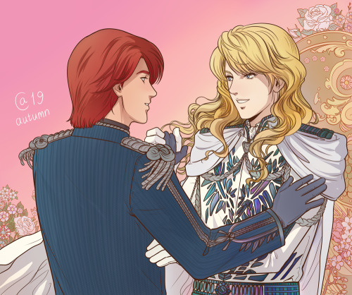 autumn-sacura:Reinhard x Kircheis - designs from Takarazuka LoGh stage play Twitter | Patreon | Comm