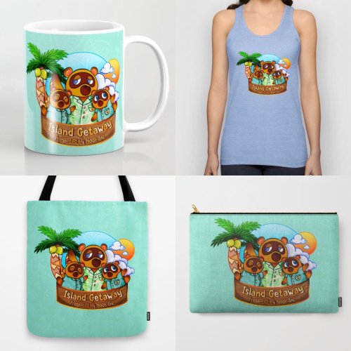 My Nook Inc. design is available on my Society6! Enjoy island time with some new merch like totes, m