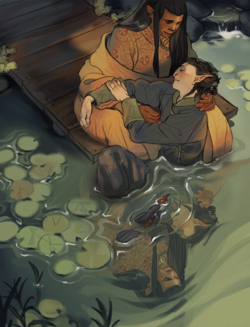 perplexingly:An art trade with gloriousmonsters! She asked for Maeglin/Salgant so here they are