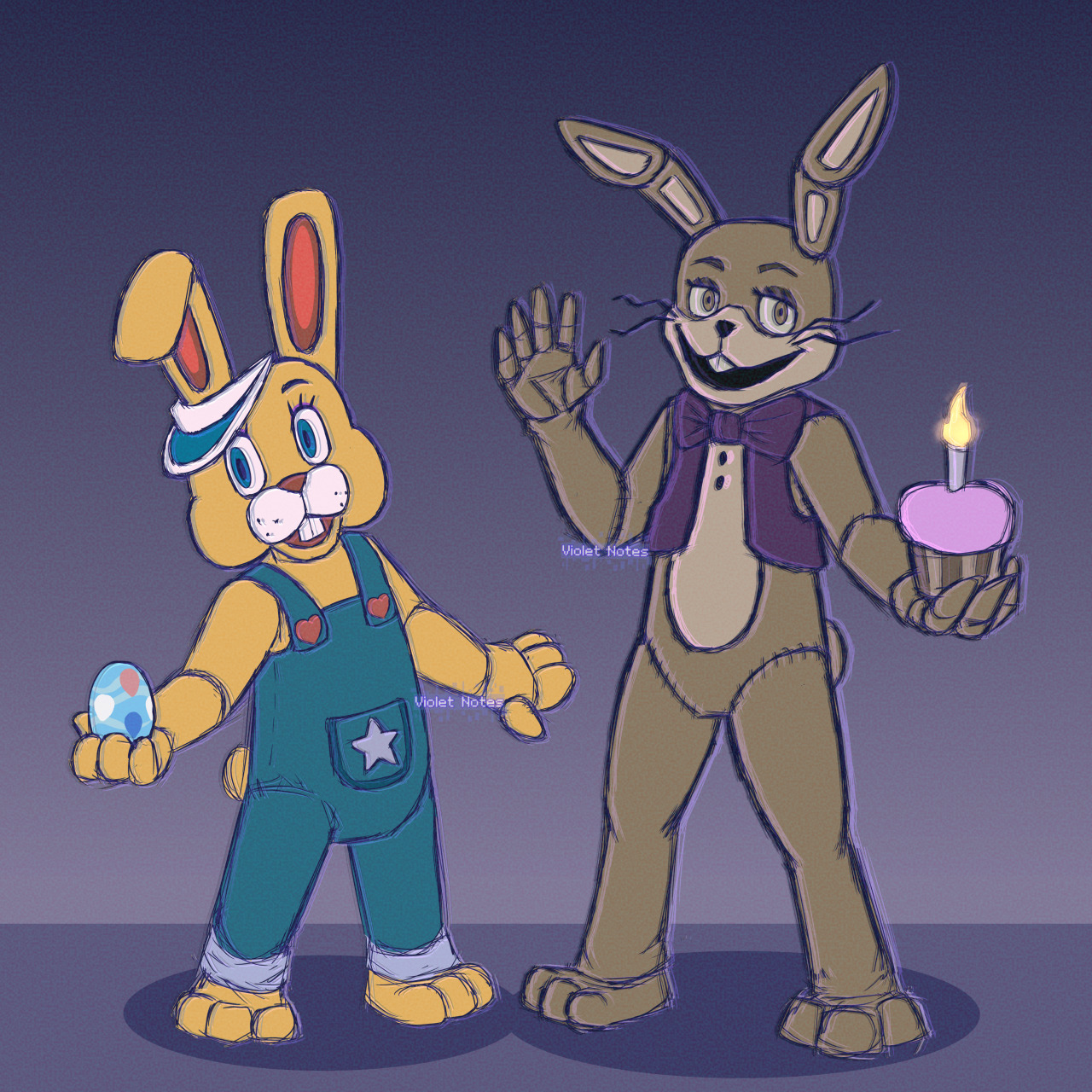 Furrllow 🇨🇷 - ICON COMMISSIONS on X: Best Friends, Forever  #FiveNightsAtFreddys #witheredfoxy #witheredbonnie #fnaf2 #fnaffanart   / X