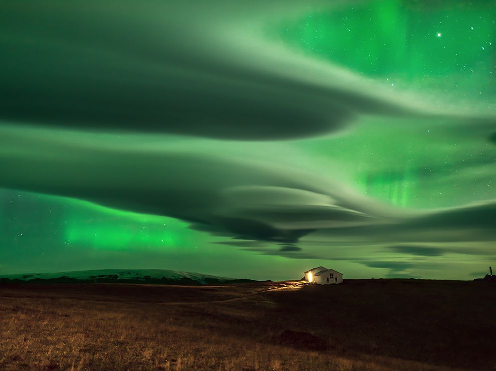 Northern Lights Over Iceland
The aurora borealis sets the Iceland sky alight with an otherworldly glow. This phenomenon is triggered when the sun sends charged particles coursing to Earth. The best time to see the light show in Iceland is on a clear...