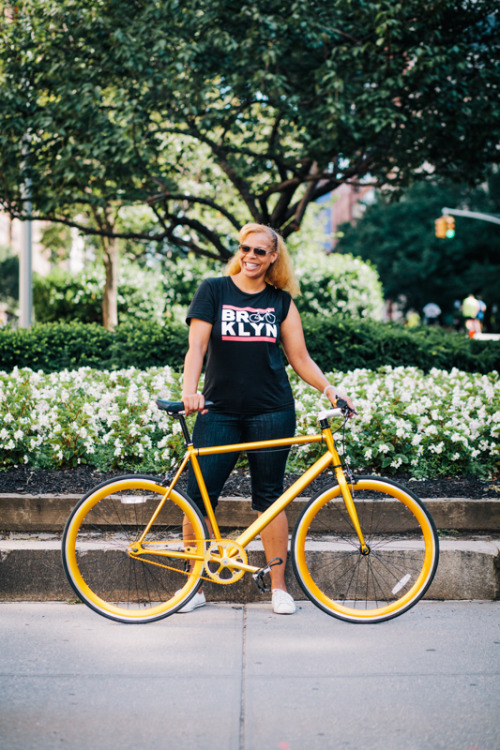 preferredmode: Angie, with her #fixedgear @solebicycles at #summerstreets View Post