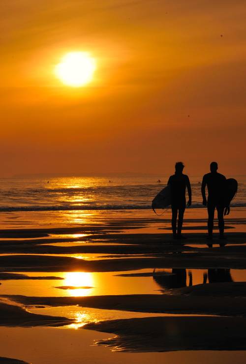 End Of Day Indecision.Croyde Bay (with Lunday Island in the background).Devon,England   April 2015.N