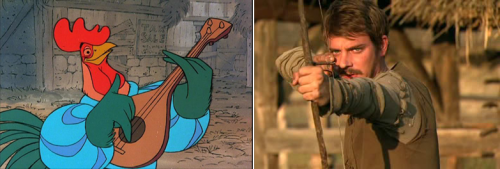 nettlestonenell:BBC Robin Hood meets Walt Disney’s Robin Hood(I am sure someone has done this before