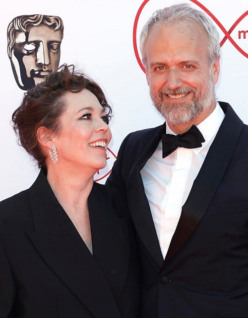 Olivia Colman and Ed Sinclair attend the Virgin Media British Academy Television Awards at The Royal