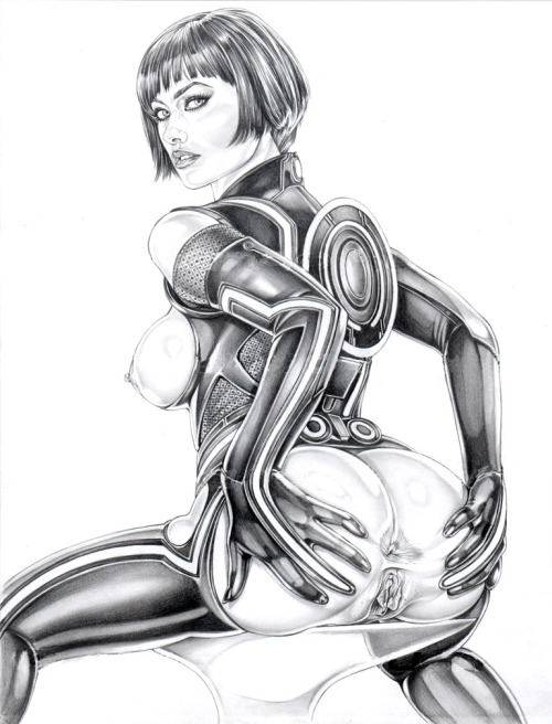 morecheesecake:  superherosmut:  eropix:  Art: Armando Huerta [deviant]  That chick from Tron  Quorra, methinks.