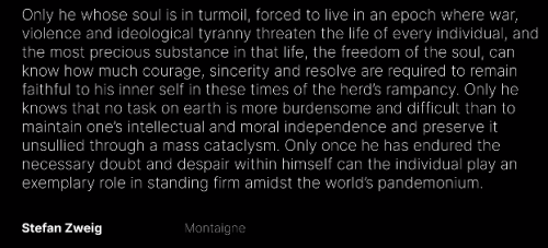 Stefan Zweig, Montaigne