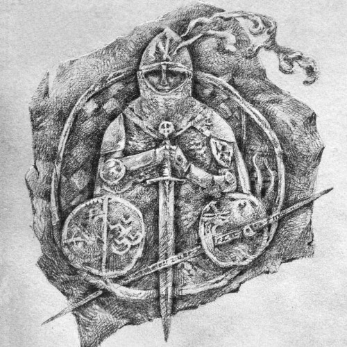 Knightly fragment.#artwork #leoweiss #knight #medieval #pencil #sketch #illustration https://www.ins