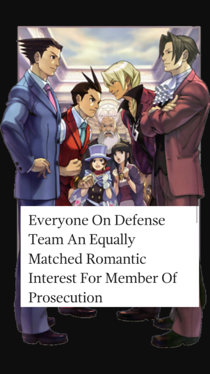 tem-y: ace attorney + the onion headlines @kukurubean