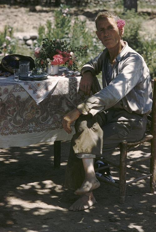 vintageeveryday:Portrait of a peasant at his table, Lesbos, Greece, 1960. Photographed by Édouard Bo