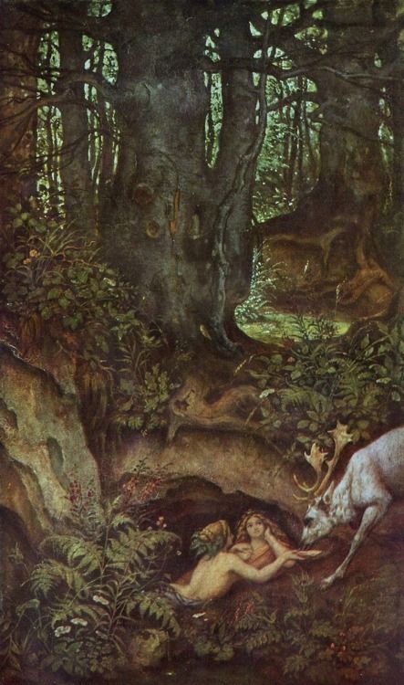 moon-sylph:  celtic-forest-faerie:  {Mermaids Of The Forest Spring} by {Mortiz Von Schwind}  ☽ ⁎ ˚ * ☀ Mystique, spirituality, nature ✵ ⁎ * ☾