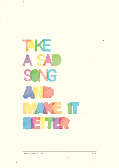 martinekenblog:   Hey JudeIllustrated lyrics by Stefano Agabio        