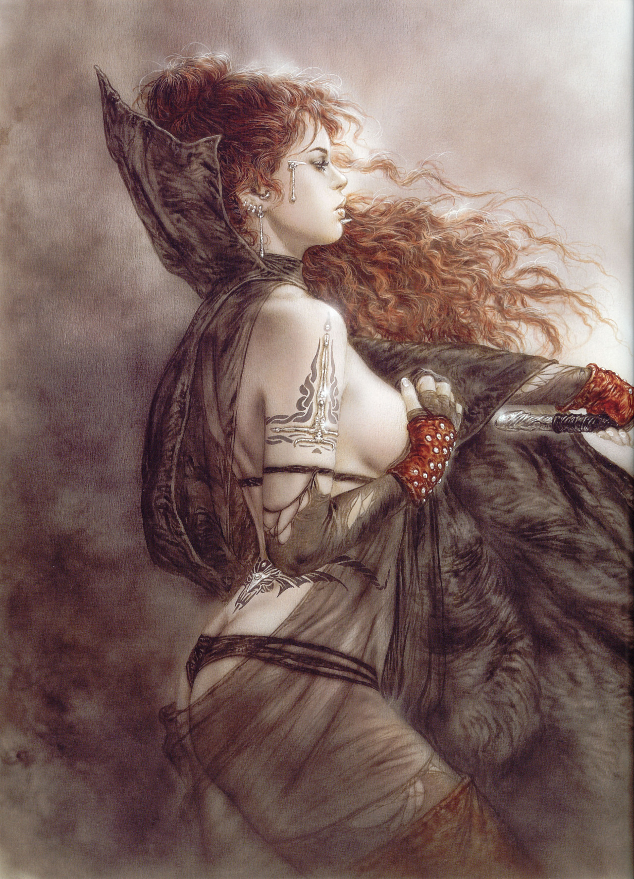 slow-deep-hard:  Subversive Beauty • Luis Royo • Ilustration: Traditional Art.