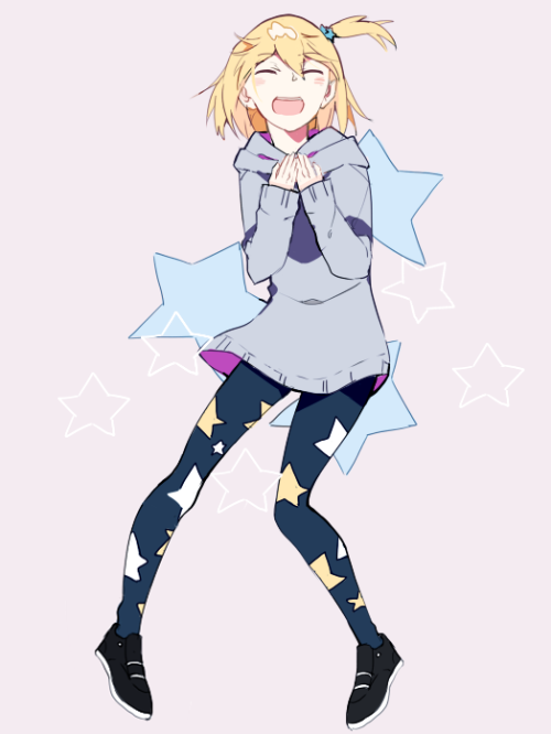 ryuucae:  starry leggings and a starry girl 