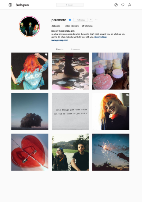 dailywilliams: Paramore + Discography + Instagram.