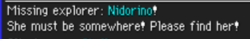 metallucia:  metallucia:  metallucia: catch me about to go save a trans nidorino out of a dungeon THERE SHE IS!!!  update: i did not get a screenshot but she is now safe. she’s back with her shellos friend. 