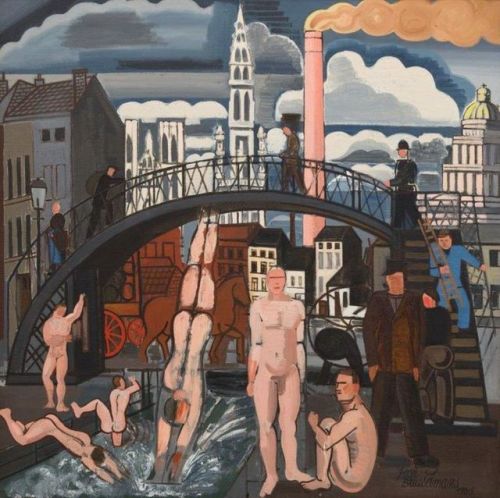 The bath of the vagabonds   -    Jean Brusselmans , 1936Belgian, 1884-1953 Oil on canvas,