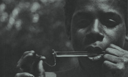 bookoffixedstars:  The bamboo mouth harp is the only common Dani musical instrument. Men and boys make their own and strum them at odd moments. Photo from “Gardens of War: Life and Death in the New Guinea Stone Age” by Robert Gardner and Karl G. Heider,