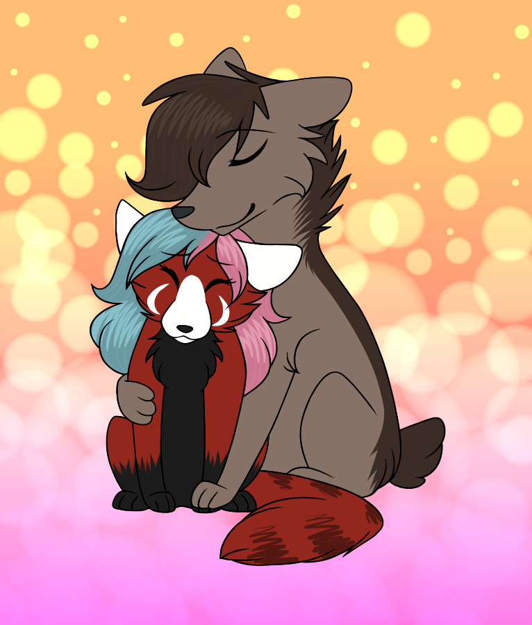 digitaldeerart:Gift for @sarahatesnothavingwifi and @phangurl030! ^w^ D’aww~ ^w^