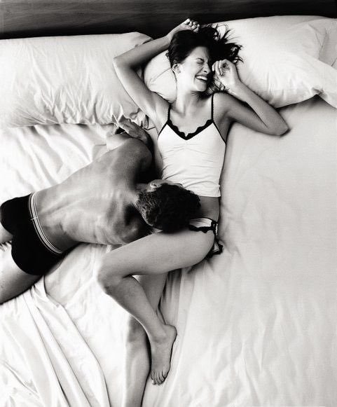 arnold-ziffel: In bed with her… and she is laughing… what could be better than