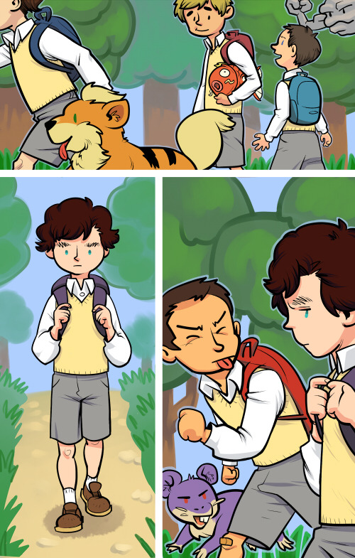 Finally! Pokemon Au For Sherlock! Only Took Me Two Months Ah Hahahahaha