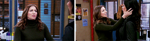 lvthored:gif request meme » anonymous asked:↳ favorite femslash ship (b99) gina linetti/rosa d