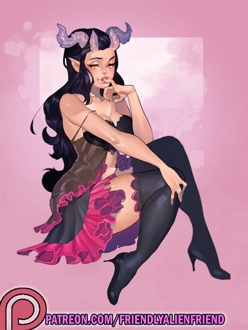 friendlyalienfriends: Commission - Silks and Ruffles …with a hint of slutty not in a bad way,